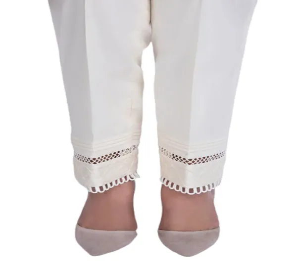 Women'S_White_Tulip_Pants_With_Lace